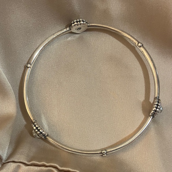 Brighton Silver Hearts Bangle Bracelet - Picture 1 of 3